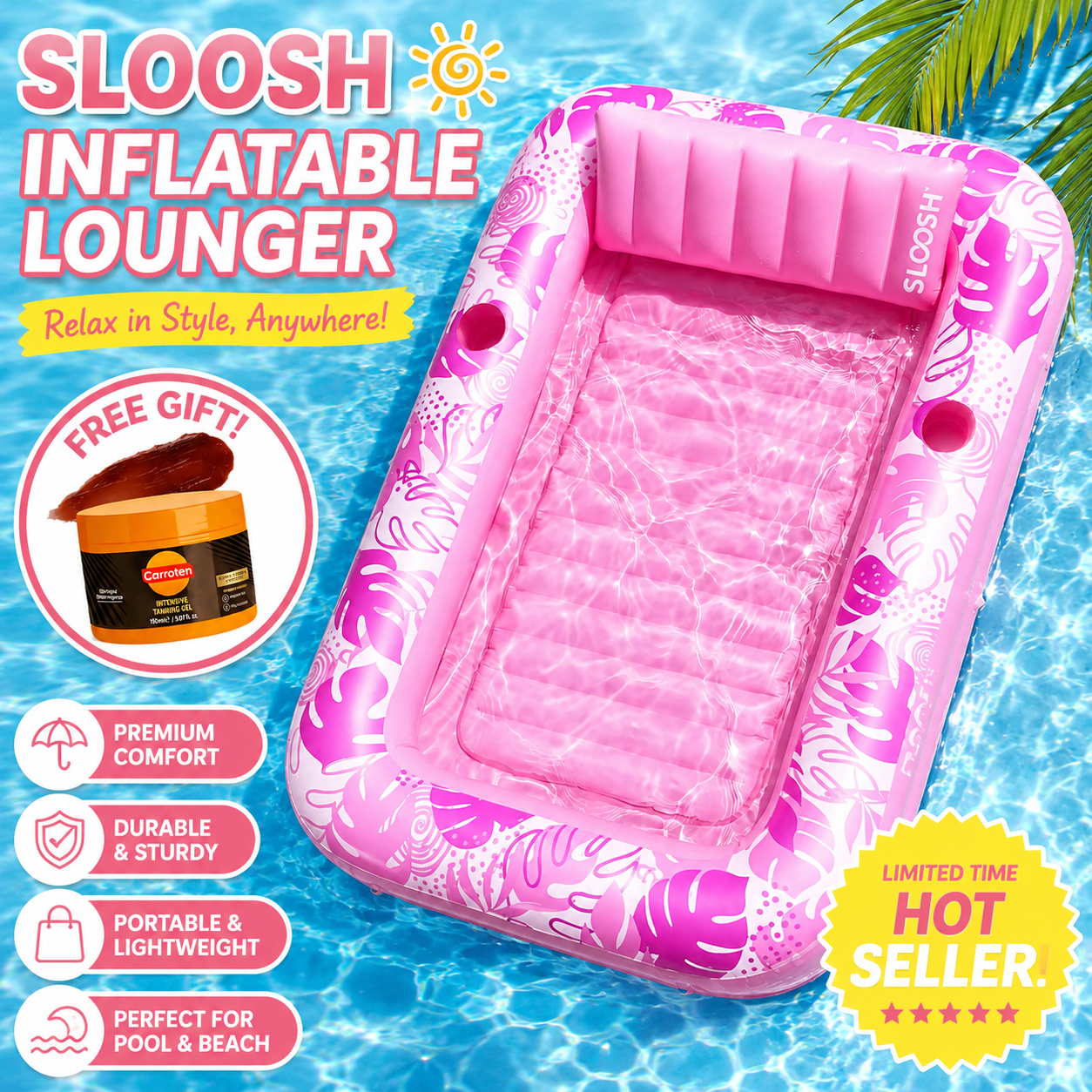 Inflatable Tanning Pool Lounger