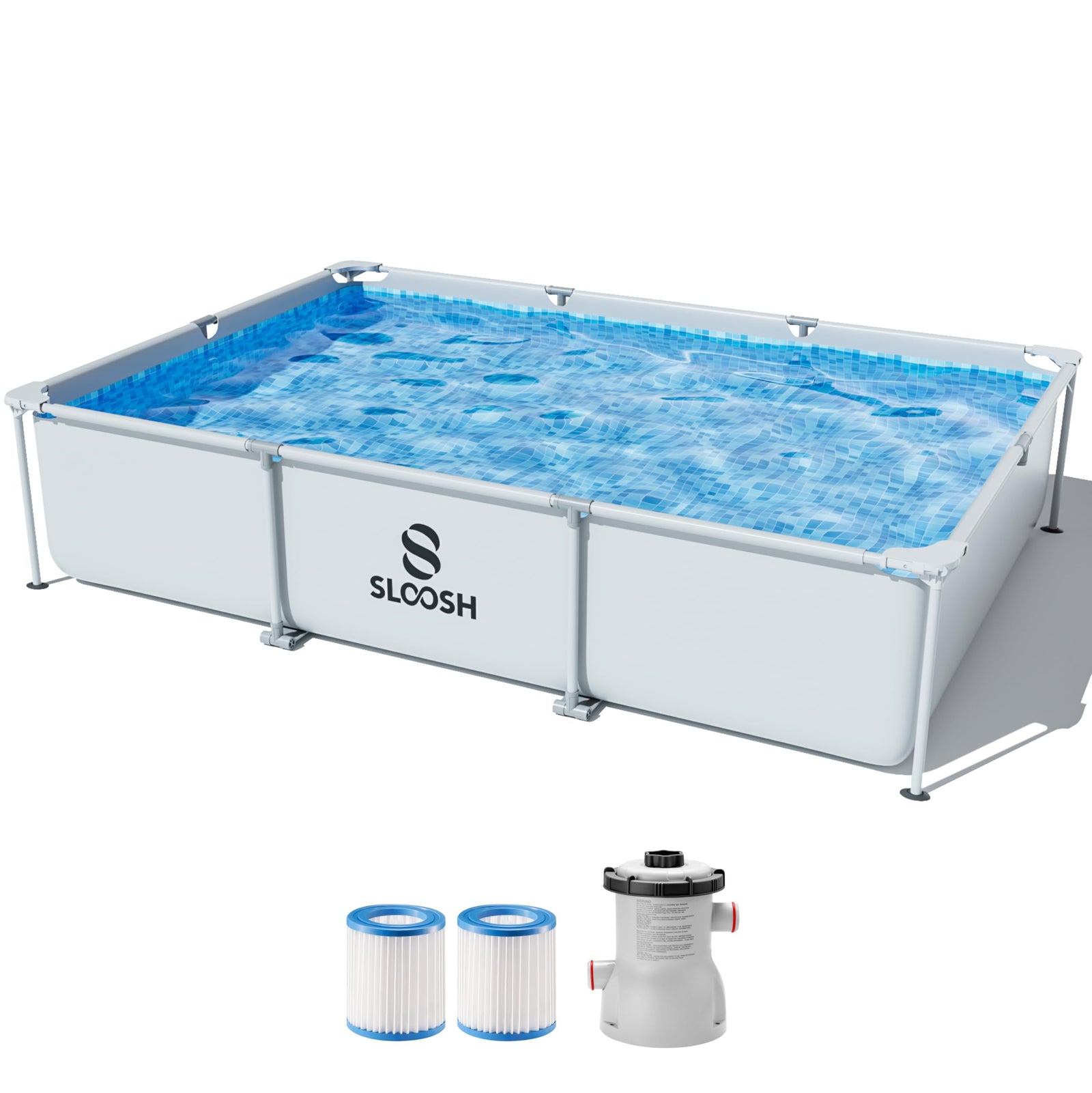 SLOOSH Rectangular Above Ground Pool - 10ft x 7ft x 30inch
