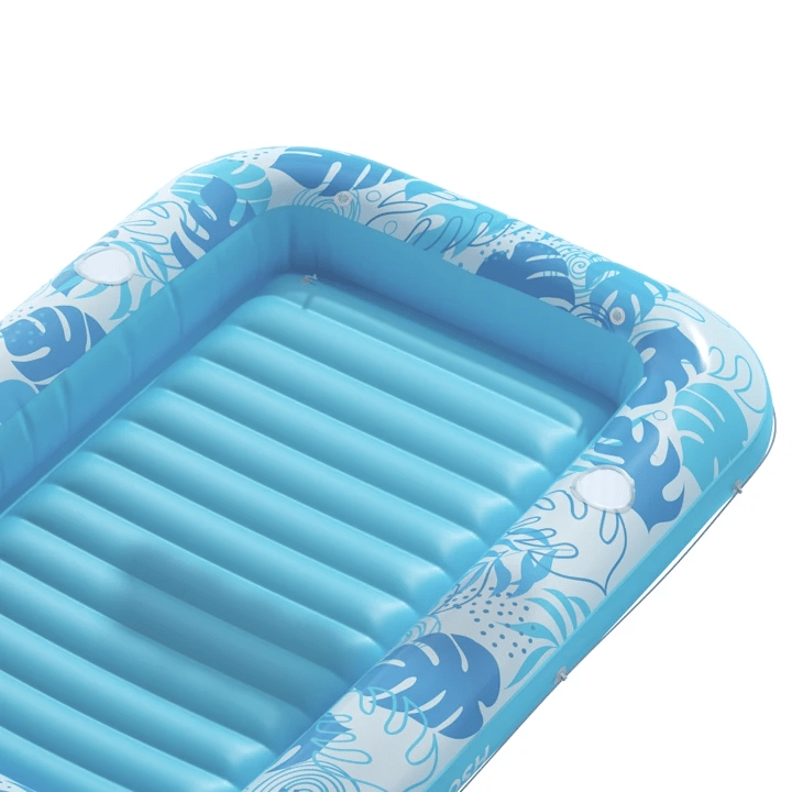 SLOOSH Inflatable Tanning Pool Lounger Float, Blue-XL, 85" x 57"