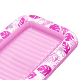 SLOOSH Inflatable Tanning Pool Lounger Float, Pink-XL, 85" x 57"