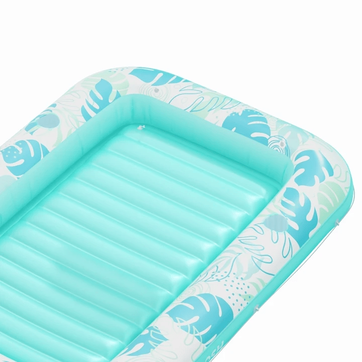 SLOOSH Inflatable Tanning Pool Lounger Float, Cyan Pink XL, 85" x 57"