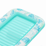 SLOOSH Inflatable Tanning Pool Lounger Float, Oatmeal White XL, 85" x 57"