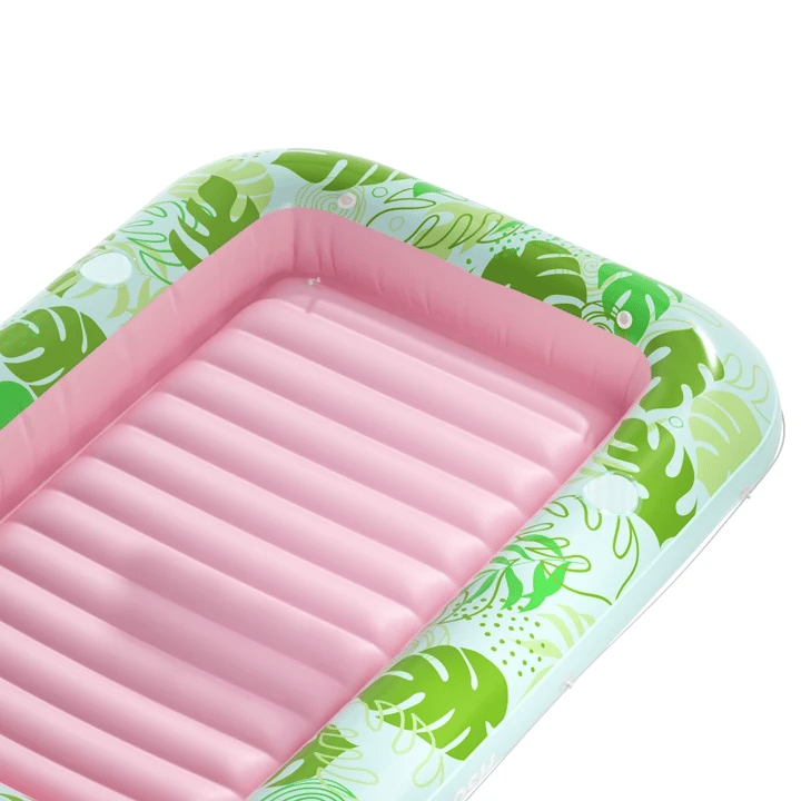 SLOOSH Inflatable Tanning Pool Lounger Float – XL 85"x57" , Cyan White