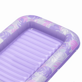 SLOOSH Inflatable Tanning Pool Lounger Float, Purple Chase Flower Bloom State, 70" x 46"