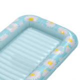SLOOSH Inflatable Tanning Pool Lounger Float, Pink Tie-dye-Bliss State, 70" x 46"