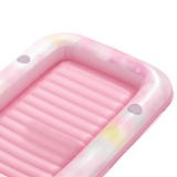 SLOOSH Inflatable Tanning Pool Lounger Float, Purple Chase Flower Bloom State, 70" x 46"