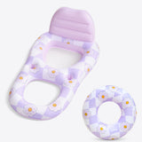 SLOOSH Purple Chase Flower Lounger with Ring Best Value Bundle