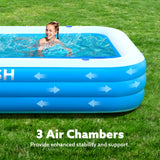 Inflatable Swimming Pool with Seats 120" x 72" x 22"