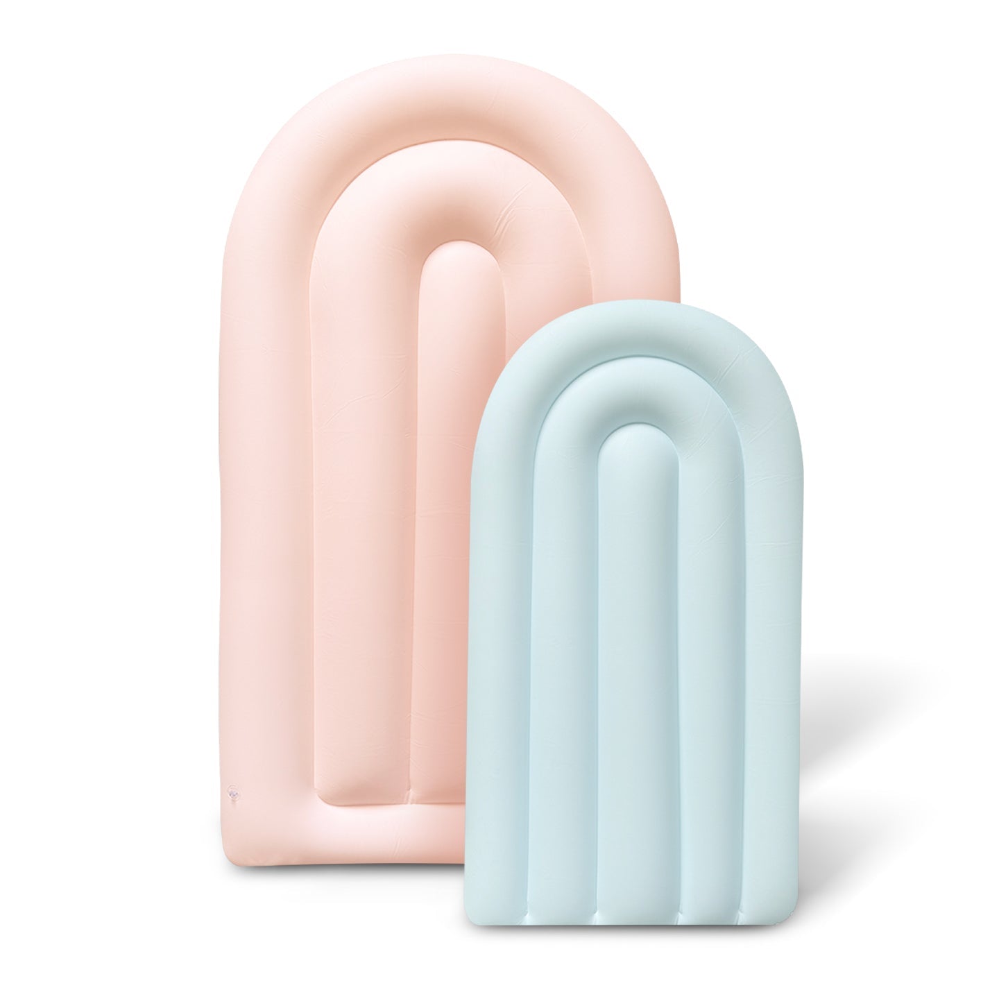 SHIPS NOW • Balloon Garland: Fluted Display Arch Set in Blush/Sky (Matte) • FINAL SALE