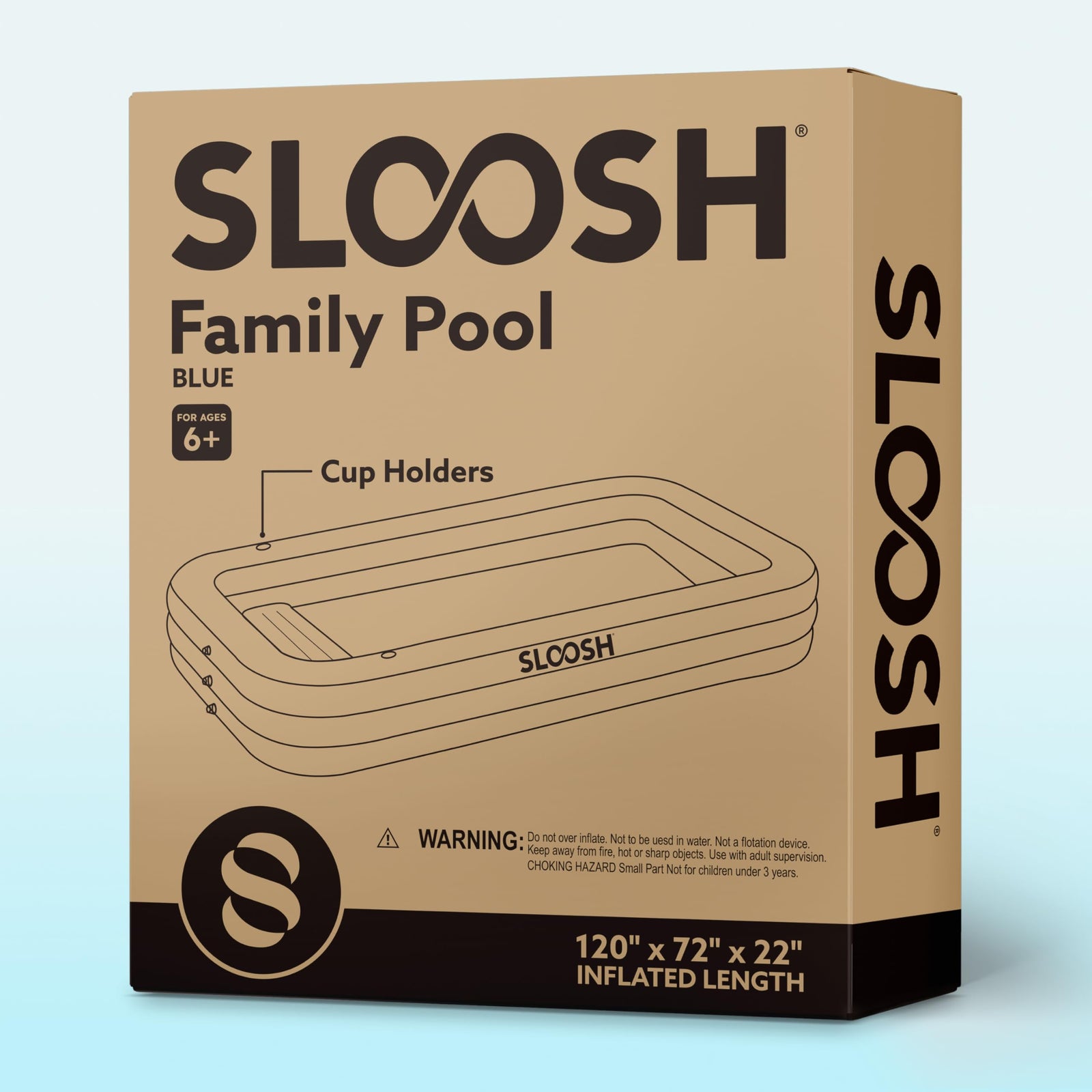 Inflatable Swimming Pool with Seats 120" x 72" x 22"