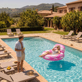 SLOOSH Inflatable Pool Floats Chair with Big Backrest, Blue, 42"
