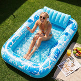 SLOOSH Inflatable Tanning Pool Lounger Float,  Purple-L, 70" × 46"