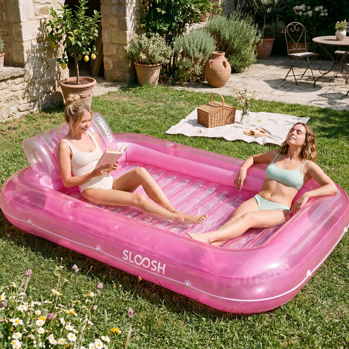 ☀️ SummerJoy™ Inflatable Tanning Pool Lounger – Viral Backyard Summer Relaxation Pool