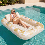 SLOOSH Inflatable Tanning Pool Lounger Float,  Purple-L, 70" × 46"