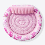 SLOOSH Inflatable Round Float Tanning Pool, Pink, 72" x 65"
