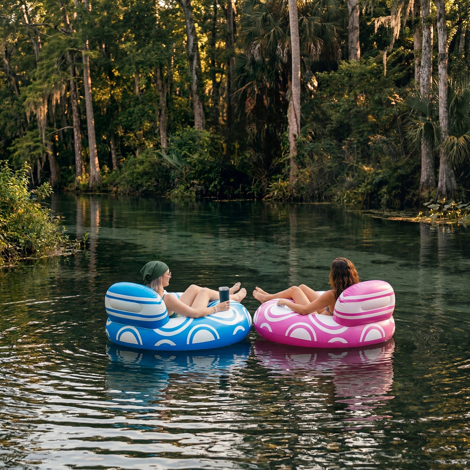 SLOOSH Inflatable Pool Floats Chair with Big Backrest, Pink, 42"