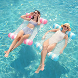 Cyan Pink 85" Tanning Pool with Float Hammock Best Friend Choice Bundle