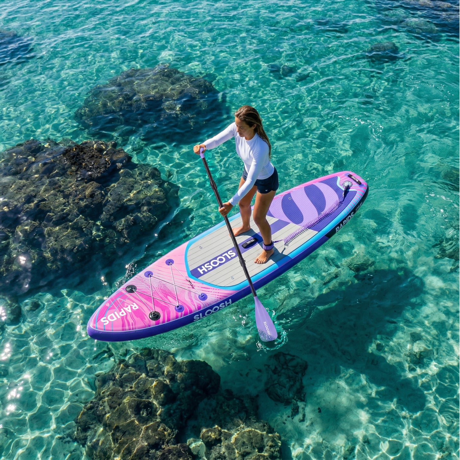 SLOOSH Rapids Fuchsia Tide 11'6" Inflatable Stand Up Paddle Board