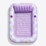 SLOOSH Inflatable Tanning Pool Lounger Float, Purple Chase Flower Bloom State, 70" x 46"