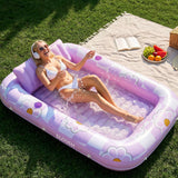 SLOOSH Purple Chase Flower Tanning Pool with Lounger High-picked Bundle