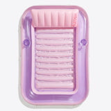 SLOOSH Transparent Inflatable Tanning Pool Lounger Float,  70" x 46", Purple Pink-L
