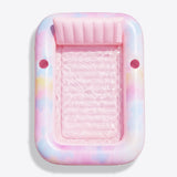 SLOOSH Inflatable Tanning Pool Lounger Float, Pink Tie-dye-Bliss State, 70" x 46"