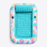 SLOOSH Tropical Inflatable Tanning Pool, Purple Tropical, 85" x 57"