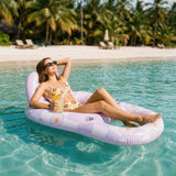 SLOOSH Inflatable Water Lounger, Purple Chase Flower-Bloom State