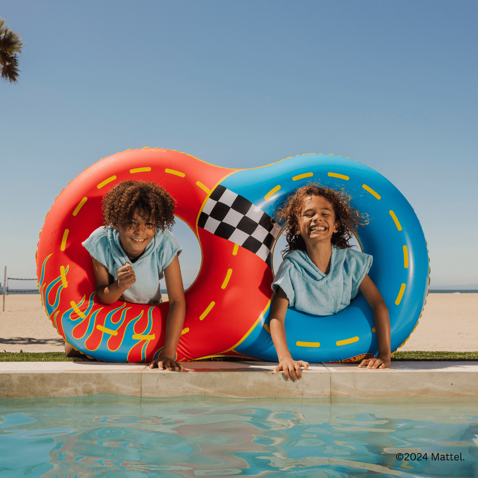 Kids Racetrack Double Tube Float
