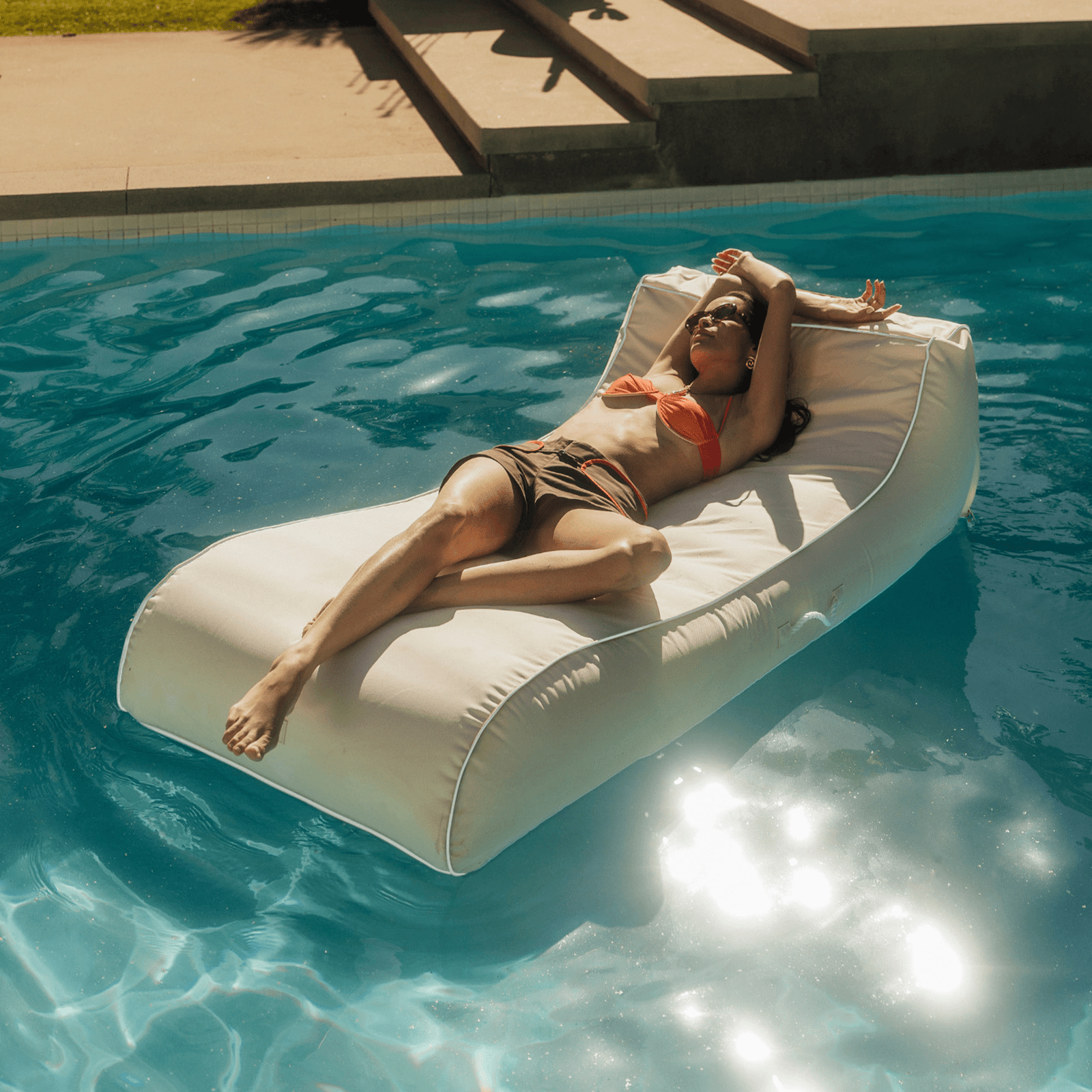 Fabric Sunbed Lounger