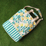 the STRIPED LIMONE Cooler Tote