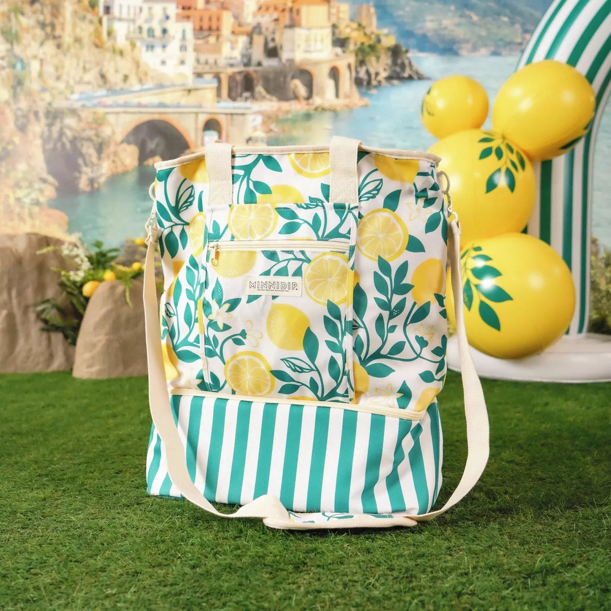 the STRIPED LIMONE Cooler Tote
