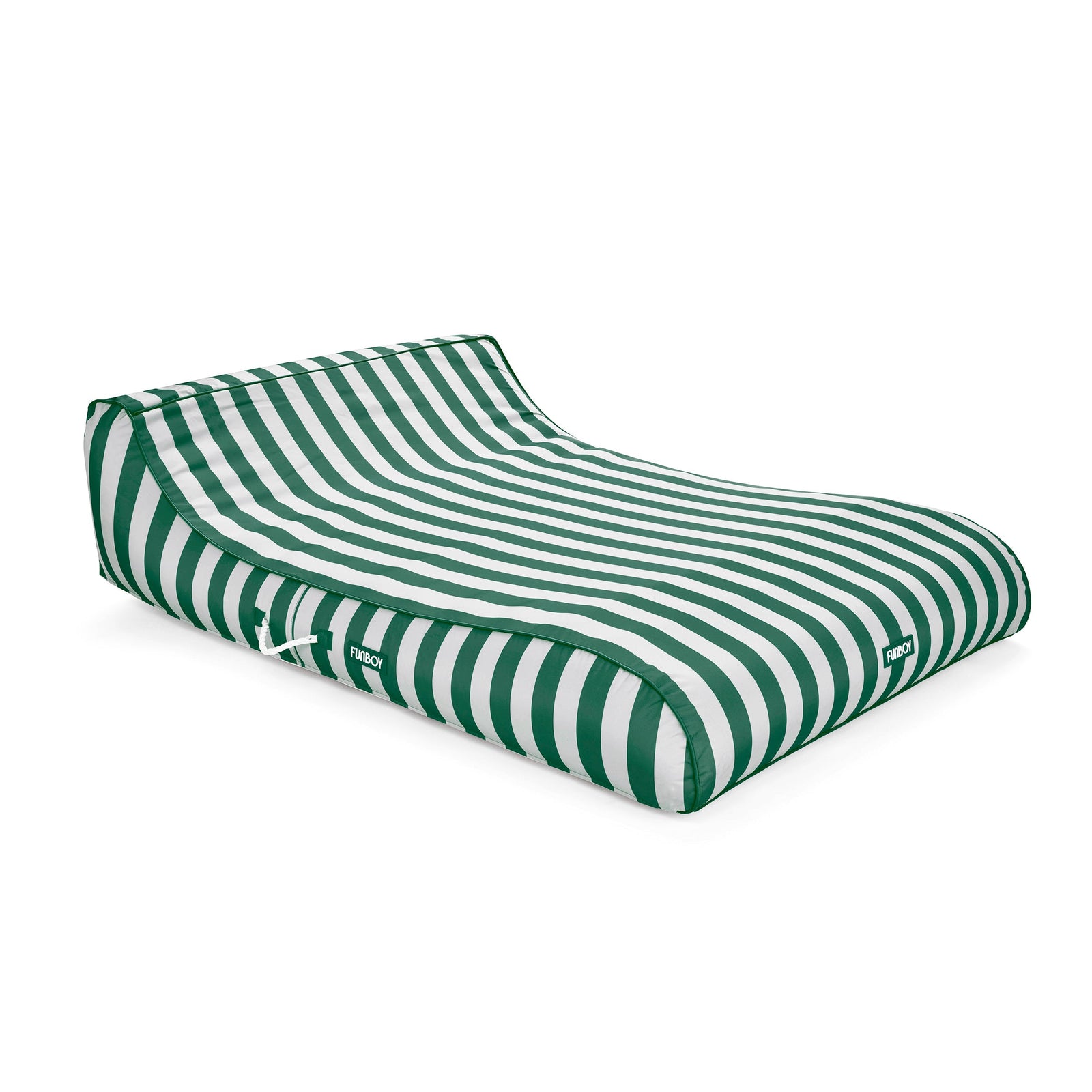 Double Fabric Lounger Green Stripe