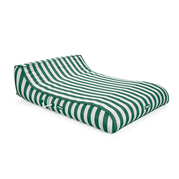 Double Fabric Lounger Green Stripe