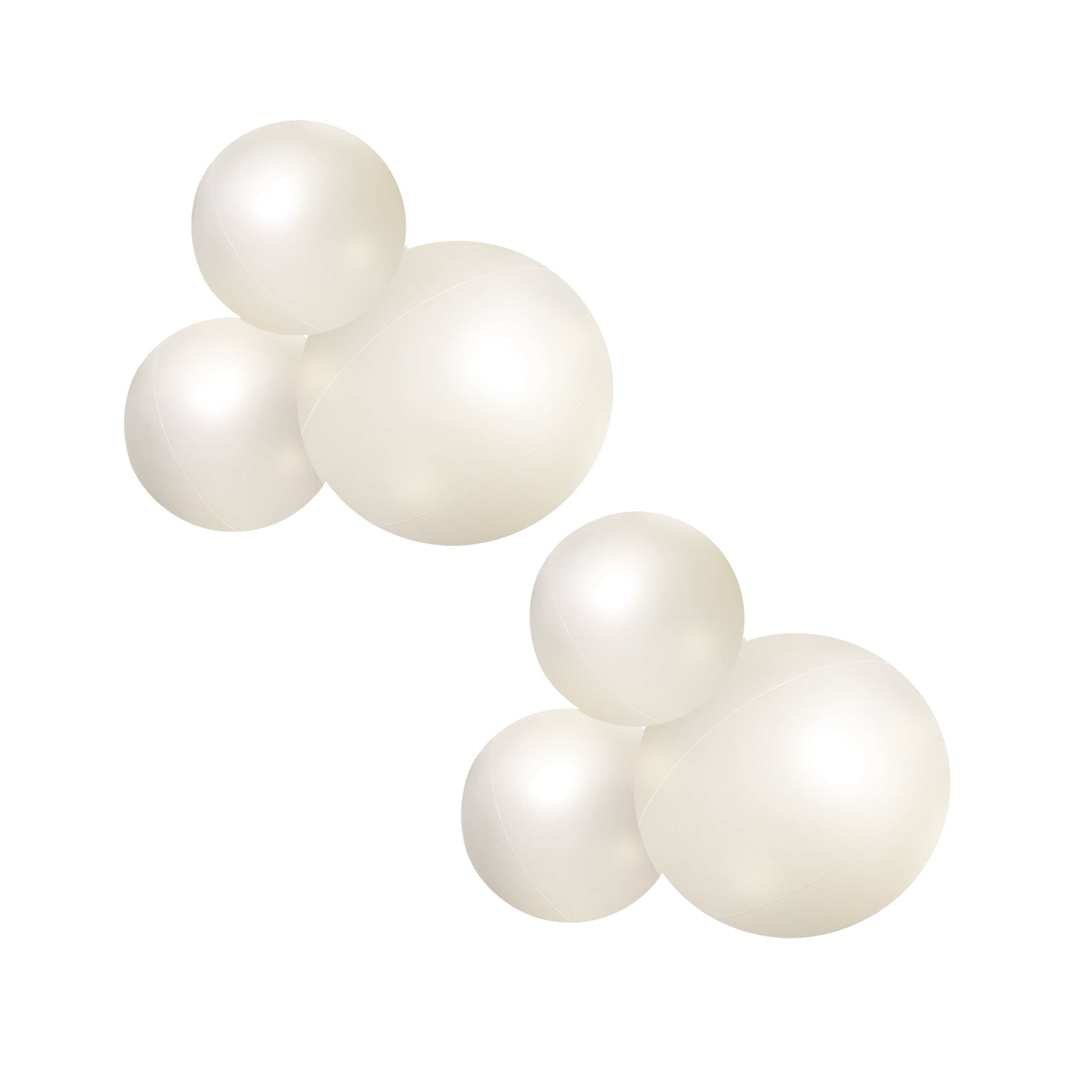 SHIPS NOW • Balloon Garland: 3-Cluster 2-Pack in Cream Pearl (Satin Pearl) • FINAL SALE