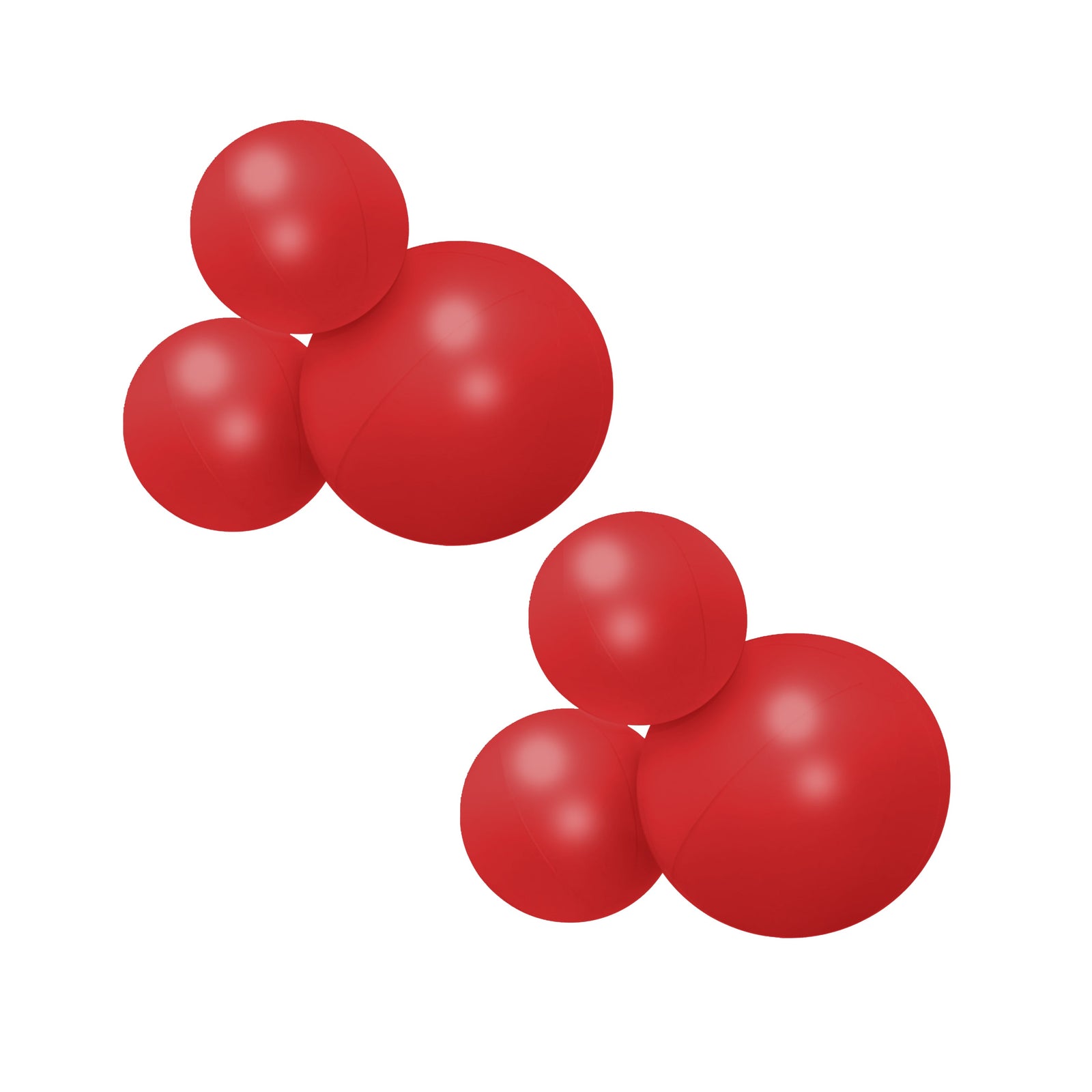 SHIPS NOW • Balloon Garland: 3-Cluster 2-Pack in Red (Satin) • FINAL SALE