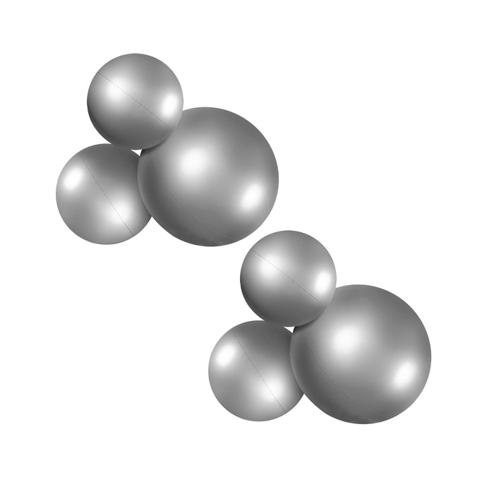SHIPS NOW • Balloon Garland: 3-Cluster 2-Pack in Silver (Metallic) • FINAL SALE
