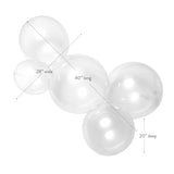 SHIPS NOW • Balloon Garland: 5-Cluster in Clear (Transparent) • FINAL SALE