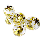 SHIPS NOW • Balloon Garland: 5-Cluster with Gold Confetti (Transparent) • FINAL SALE