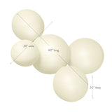 SHIPS NOW • Balloon Garland: 5-Cluster in Cream (Matte) • FINAL SALE