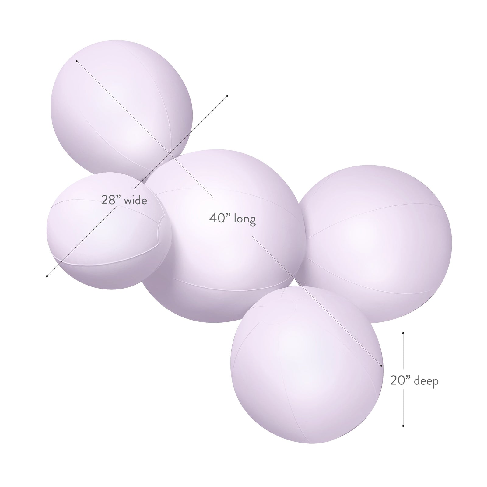 SHIPS NOW • Balloon Garland: 5-Cluster in Lavender (Matte) • FINAL SALE