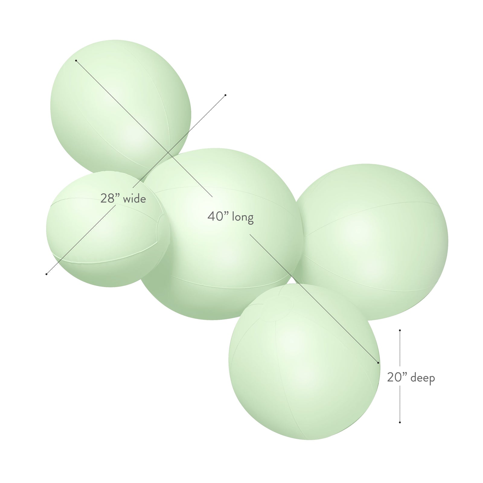 SHIPS NOW • Balloon Garland: 5-Cluster in Matcha (Matte) • FINAL SALE