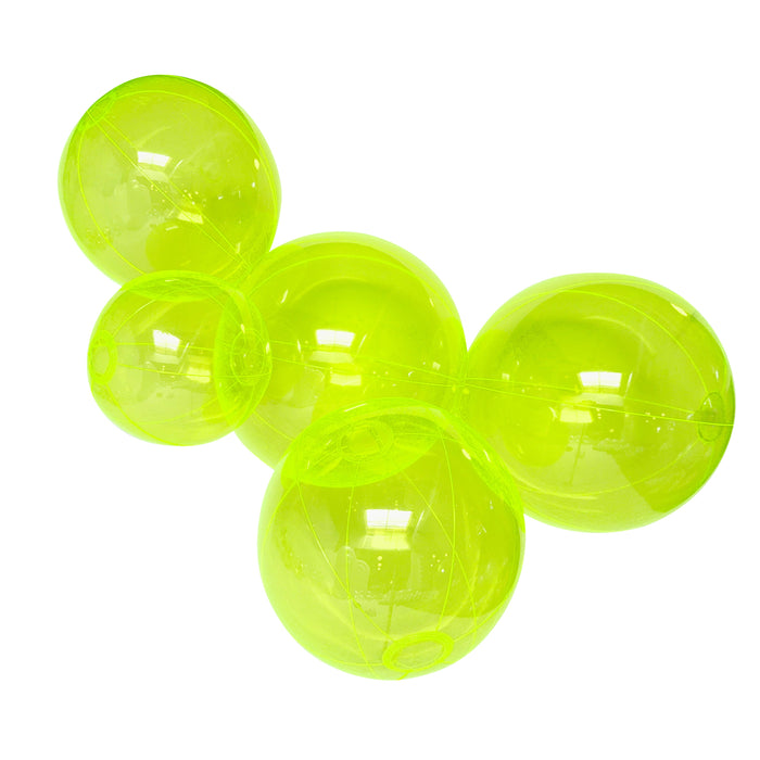 SHIPS NOW • Balloon Garland: 5-Cluster in Neon Lemon-Lime (Transparent) • FINAL SALE