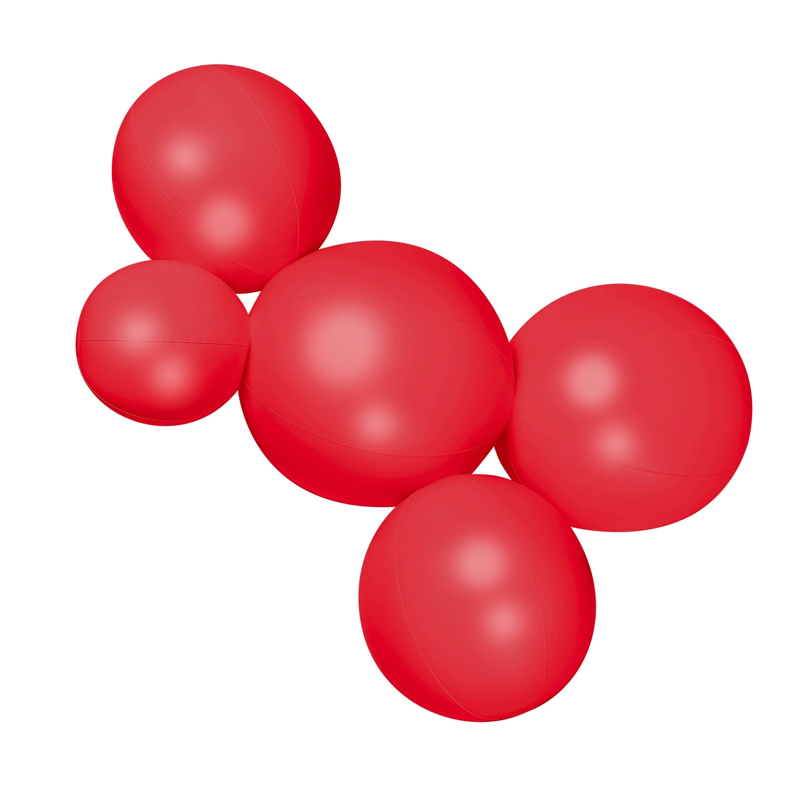 SHIPS NOW • Balloon Garland: 5-Cluster in Red (Satin) • FINAL SALE