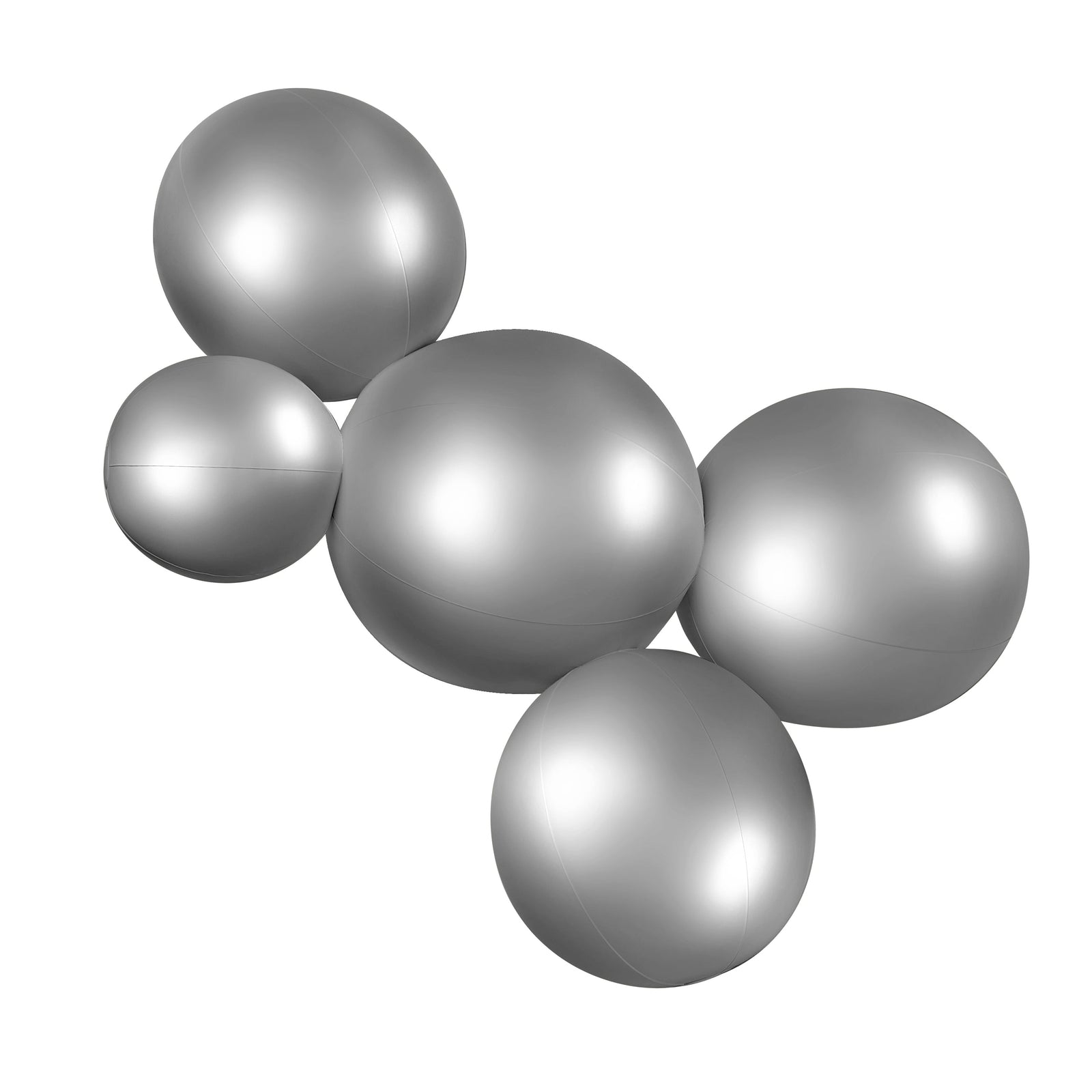 SHIPS NOW • Balloon Garland: 5-Cluster in Silver (Metallic) • FINAL SALE