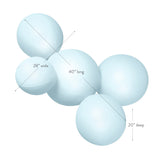 SHIPS NOW • Balloon Garland: 5-Cluster in Sky (Matte) • FINAL SALE
