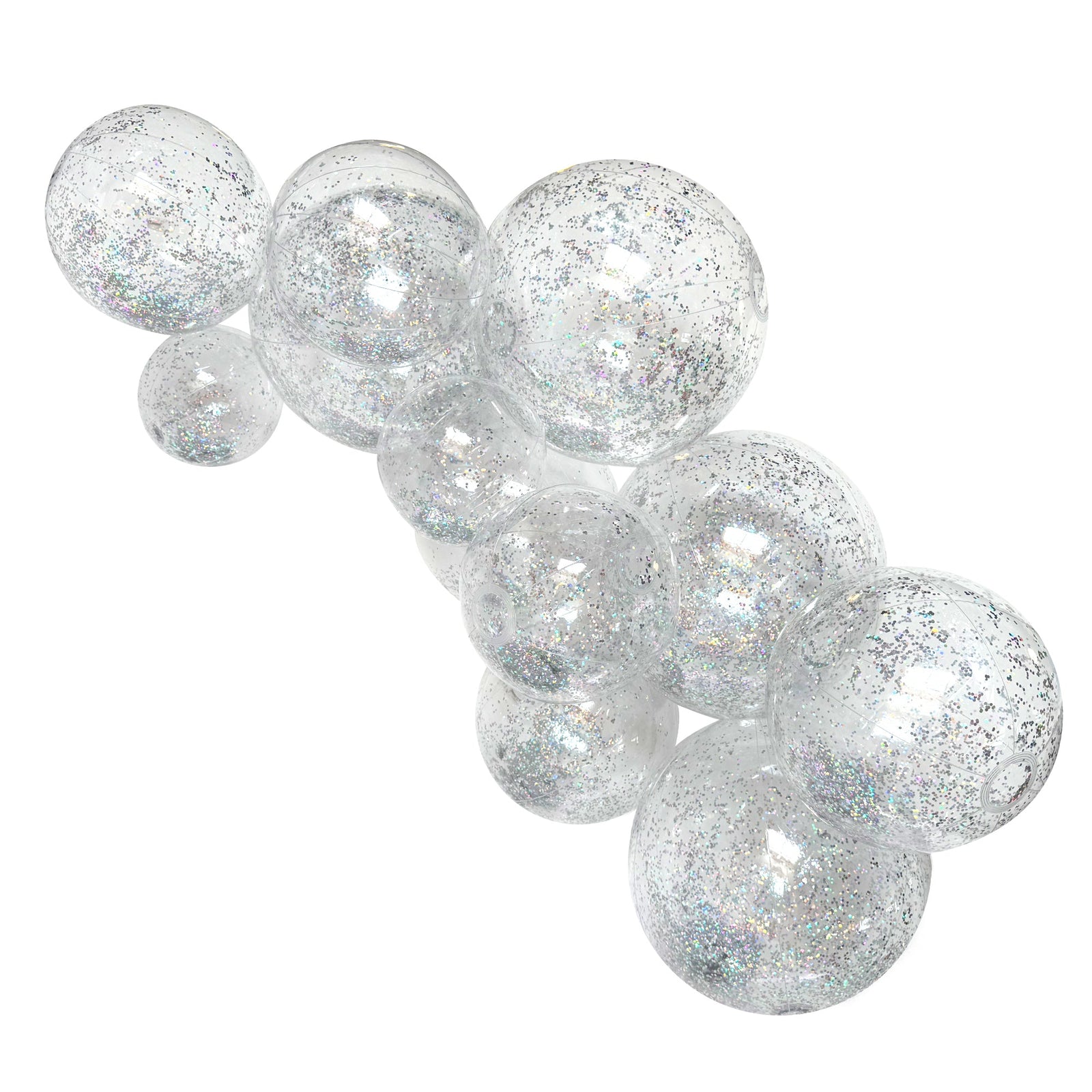 SHIPS NOW • Balloon Garland: 12-Cluster with Glitter in Clear (Transparent) • FINAL SALE