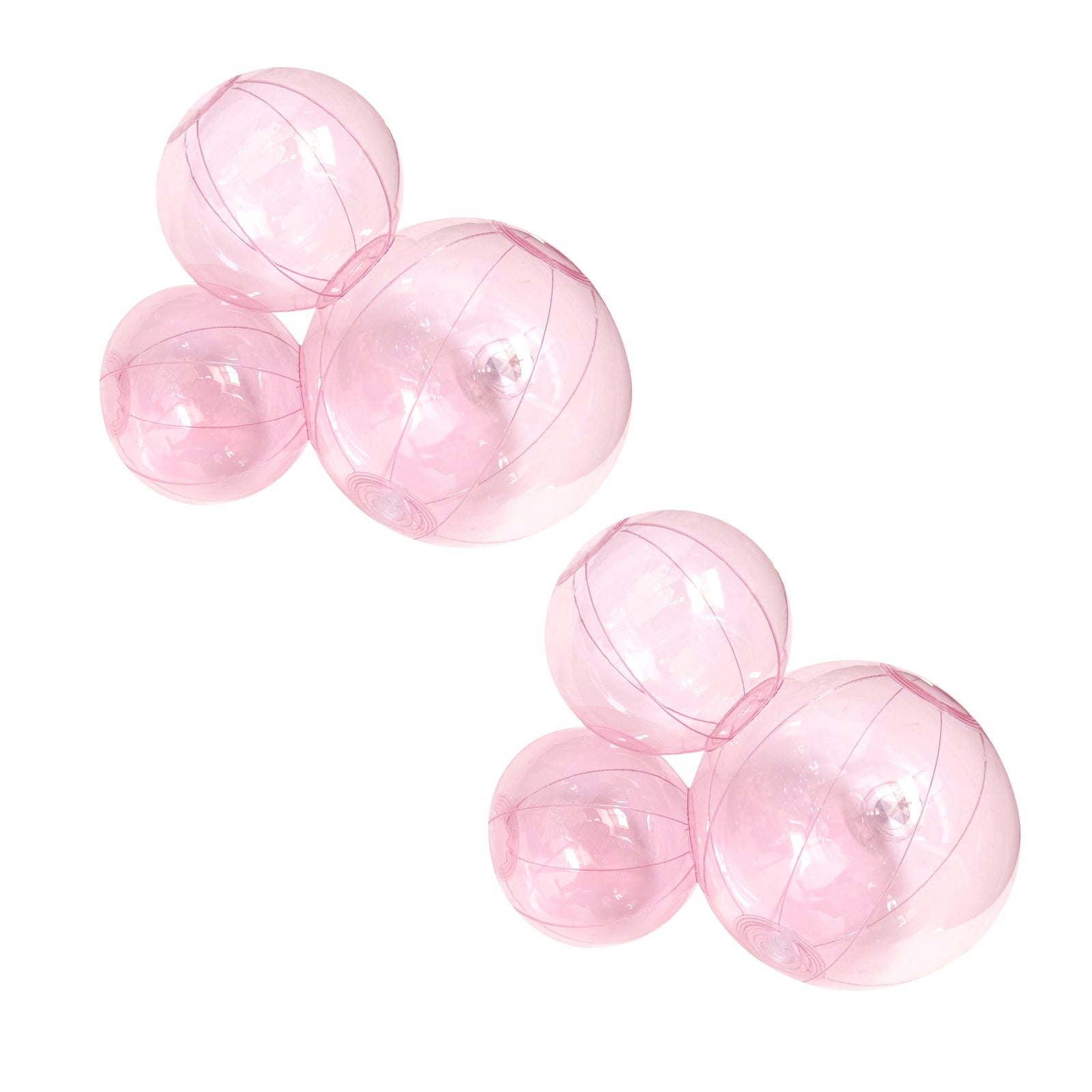 Balloon Garland: 3-Cluster 2-Pack in Bubblegum (Transparent) • FINAL SALE