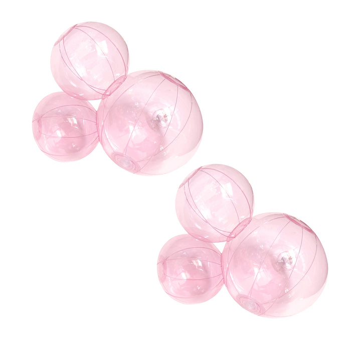 Balloon Garland: 3-Cluster 2-Pack in Bubblegum (Transparent) • FINAL SALE