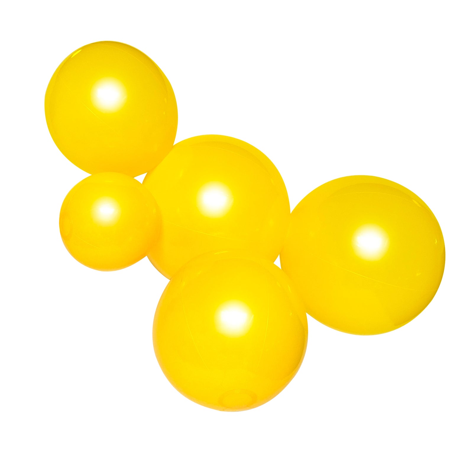 SHIPS NOW • Balloon Garland: 5-Cluster in Neon Yellow (Semi-Transparent) • FINAL SALE